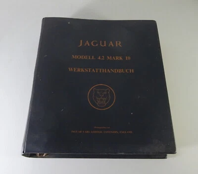 Manuale Officina Jaguar 4,2 Litro Mark X / Mk. 10 Anno 1964 - 1966 Tedesco - Immagine 1 di 4