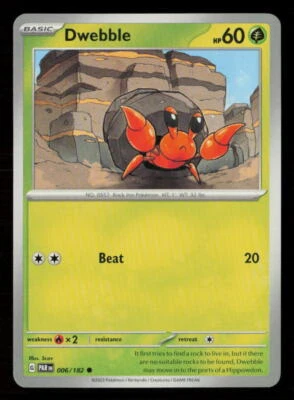 Dwebble SV04: Paradox Rift #006/182 Common Pokemon Card - Image 1 of 2