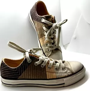 Converse All Star braun bestickt Patchwork Halbschuhe Herren 5 Damen 7 - Bild 1 von 11