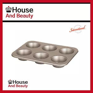 NEW IBC Gold American Muffin Pan 6 Pods 35 x 27 cm, Premium Heavy Duty, 12279 - Picture 1 of 2