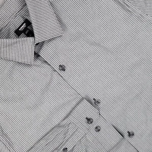 Express Shirt Mens Large Tall LT Black Geometric Classic 1MX Stretch NEW - Imagen 1 de 14