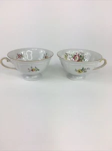 2 Winterling Tea Cups Made In Germany Floral Gold Trim Relief Fancy - Picture 1 of 8