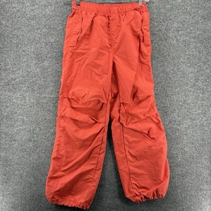 Love Tree Pants Womens L Orange Parachute Pull On Nylon Wide Leg Baggy Losse - Picture 1 of 11