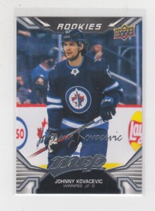22/23 UD MVP Winnipeg Jets Johnny Kovacevic Silver Script Rookies RC card #240