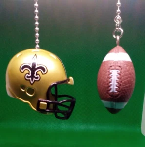 NEW ORLEANS SAINTS HELM UND FUSSBALL DECKENFAN ZIEHKETTENSET - Bild 1 von 4
