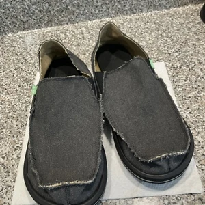 NWOB MENS SIZE 13 CHARCOAL SANUK VAGABOND SLIP-ON LOAFERS SHOES SMF1001 - Picture 1 of 16