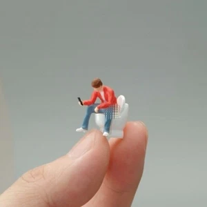 2 pièces mini figurine "numéro 2" 1/87 HO 1:87 scène miniature diorama 3D - Photo 1 sur 5