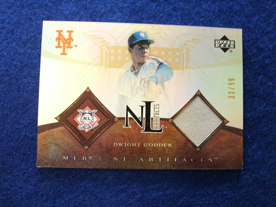2005 Atifacts Dwight Gooden jersey card   Mets  jsy gu   #ed 33 of 99 - Image 1 of 1