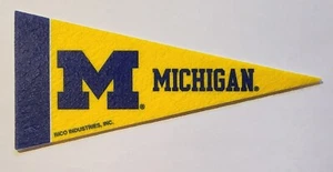 Mini banderines de pared de fieltro Michigan Wolverines Big 10 4 x 9" - Imagen 1 de 1