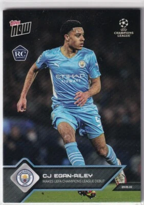Topps Now 2021 Champions League Card #125 CJ Egan-Riley Debut Rookie Card RC - Image 1 of 2
