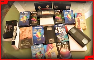 S-VHS und VHS-Videokassetten-Konvolut - VHS Kopfreinigungskassette etc. - Bild 1 von 7