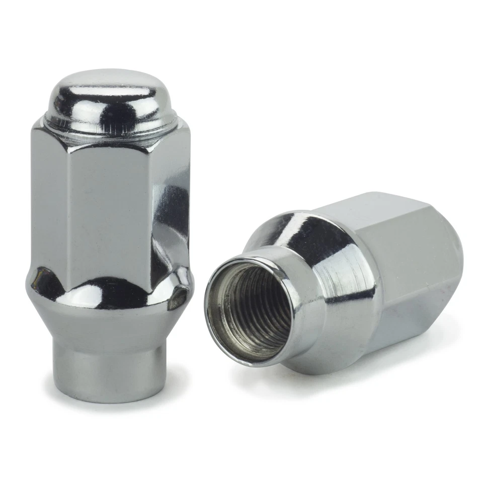 100 Chrome ET Style Bulge Acorn Conical Lug Nuts 14x1.5 - Image 1 of 1