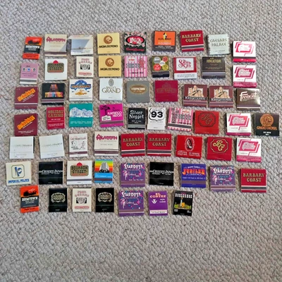 62 Matchbooks. Las Vegas Hotel & Casinos Mostly Unstruck "Free Shipping" - Image 1 of 4
