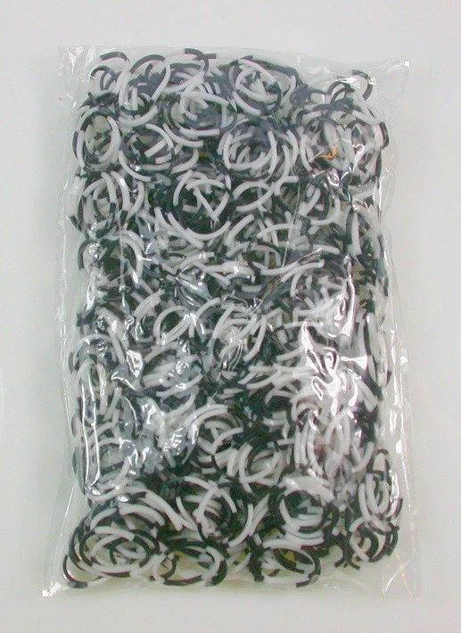 KNIGHT LOOM LOOP Loops Bands 2400 2.400 Stück 4x 600 Gummibänder Farbe Schwarz Weiß