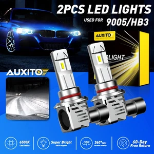 2Pcs 9005 HB3 LED Headlight 24000LM kit High Low Beam 6500K Xenon White Bulb HID - Picture 1 of 11