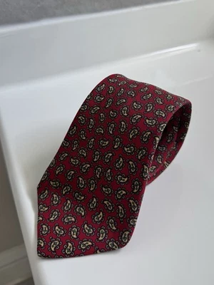 Corbata de diseñador vintage Lanvin 100 % seda, roja/azul/amarilla Foto 1 de 4