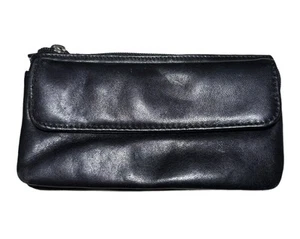 Wilson's Leather Pelle Studio Black Leather Clutch Wallet - Picture 1 of 8