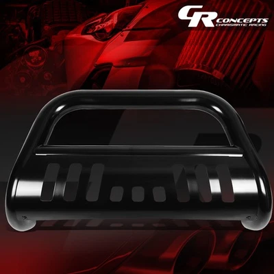 黑色 3 英寸 MLID 钢制公牛杆前挡泥板格栅/格栅护板适用于 2019 RAM 1500 — 第 1/4 张图片