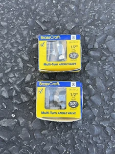 2 BrassCraft 1/2 pulg. Entrada FIP x 3/8 pulg. Ángulo de giro múltiple de salida completa - Imagen 1 de 2
