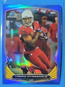 2014 Bowman Chrome /199  Larry Fitzgerald Blue Refractor #88 Arizona Cardinals  - Picture 1 of 2