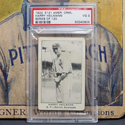 HARRY HEILMANN 1922 E121 American Caramel PSA 3 Series of 120 DETROIT TIGERS HOF - Image 1 of 3