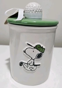 Peanuts Snoopy Rae Dunn Golf Tee Time Canister  2025 - Picture 1 of 7