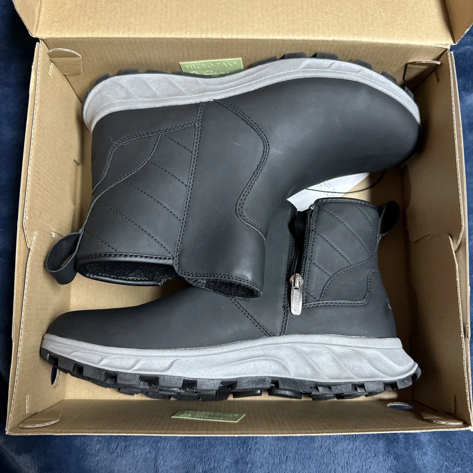 Khombu Dusk 1800416 Women's 9 Insulated Black Side Zip Winter Booties