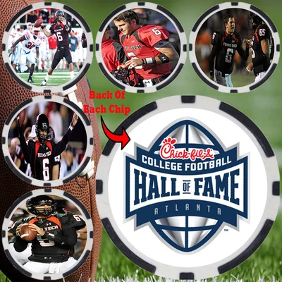 Graham Harrell Texas Tech College Football Hall of Fame Chips (5) - Image 1 of 2