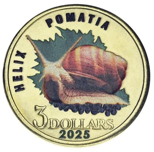 Malaita Island $3 2025 UNC Islas Salomón Uva Caracol - Imagen 1 de 2