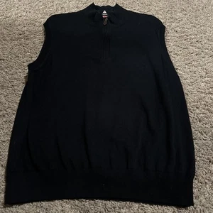 Bolle Golf Thermal Vest 1/4 Zip Men Size Large Black Cotton Stretch Active - Picture 1 of 5