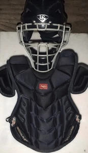 Louisville Slugger Youth Catchers Helmet & Rawlings Chest Plate Size 6-7 Set - Picture 1 of 16