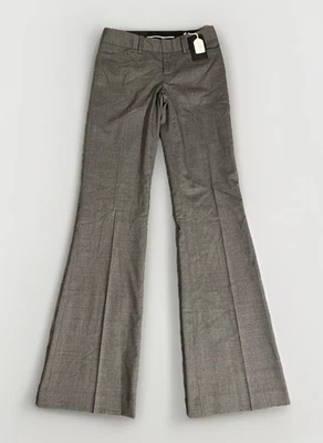 Club Monaco Tex Mid Rise Bootleg Dress Slacks Italian Tropical Wool Sz 00 New - Image 1 of 4