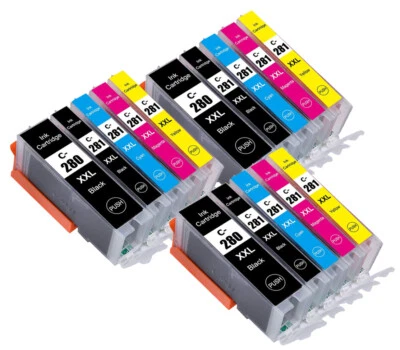 XXL Ink Pack Compatible for Canon PGI-280 CLI-281 TR8620A TR8622A TR8520 TS6320 - Image 1 of 2