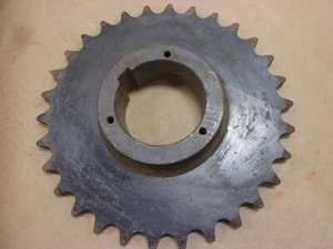 30 Tooth No. 100 Roller Chain Steel Drive Sprocket R1 Tapered Bushing Sheave USA - Picture 1 of 13