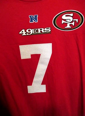 Новый с Ярлыками SF 49ers NFL Majestic #7 Колин Kaepernick вентилятор моды блестящий женская рубашка M - Изображение 1 из 4