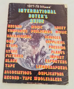 Vtg 1977-78 Billboard International Buyer's Guide Catalog - Picture 1 of 5