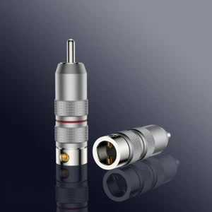 2x Viborg VR107R Rhodium plated Pure Copper RCA plug cable Connector Car Audio - Picture 1 of 22