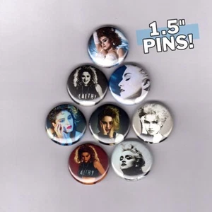 MADONNA 1.5" BOTONES DE PIN (como una virgen como una oración camisa póster azul verdadero lp - Imagen 1 de 2