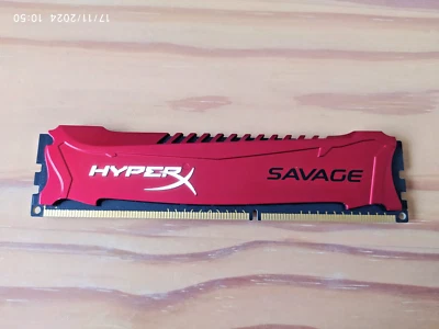 HyperX Savage Memory 4GB RAM Module DDR3 1600MT DIMM RED - Image 1 of 3