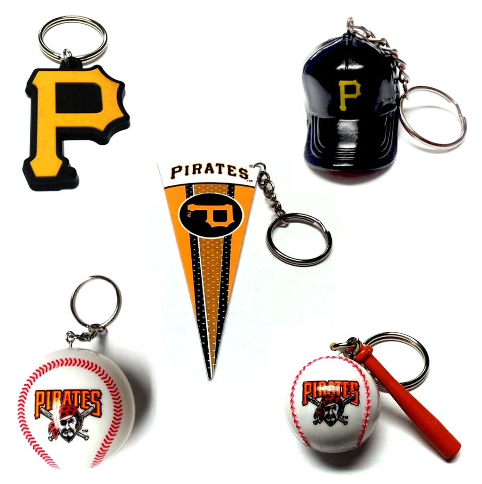 PITTSBURGH PIRATES MLB BASEBALL LICENSED KEYCHAIN BACKBACK PULL GIFT YOU PICK - Image 1 of 1
