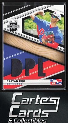 Brayan Rijo 2020 Panini Elite Extra Edition #DPM-BR DPL Material Black Dominican - Image 1 of 2