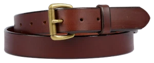 Brown leather belt with a Lifetime warranty. Made in USA from Full Grain leather - Picture 1 of 4