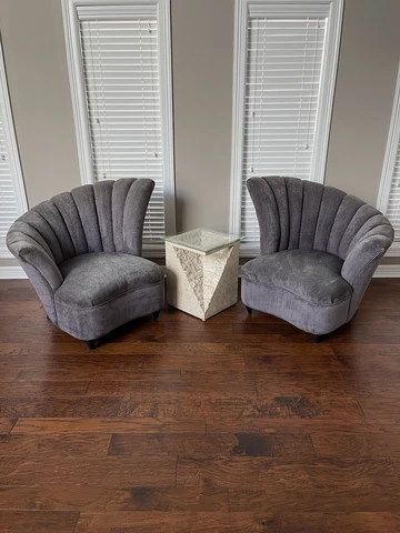 Set of Vladimir Kagan Clamshell Lounge Chairs Cover