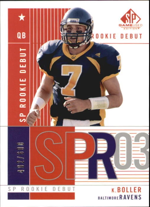 A9638- 2003 SP Game Used Edition #94 Kyle Boller RC /600 Ravens Rookie NM-MT - Image 1 of 2