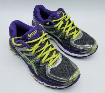 Asics Gel-Kayano 21 Women's Size 6 Running Shoes Gray Purple Multicolor - Image 1 of 4