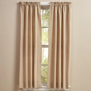 JUEGO CORTINA PANEL CORTO A RAYAS ALFILER ÁGATA 63" largo algodón parque - Imagen 1 de 2