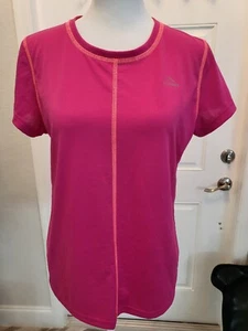 llbean girls xl sz 18 mesh Pink with orange stitching short sleeve t shirt 0612 - Picture 1 of 5