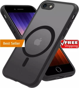 Magnetic for iPhone SE Case 2022/3rd/2020/2nd gen,iPhone 8/7 Case,Magnetic&Black - Photo 1 sur 9