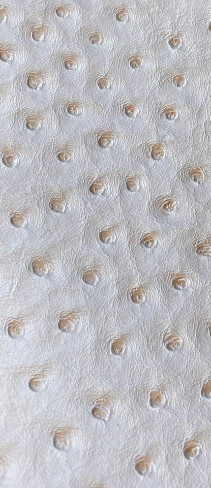 Cream ostrich faux vinyl Marine grade UV resistance waterproof Fabric - Image 1 of 1