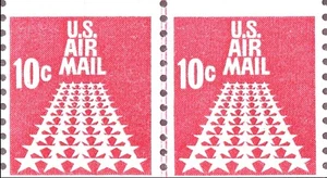 US #C073 MNH Line Pair 1968 50 Star Runway Airmail Coil - Picture 1 of 1